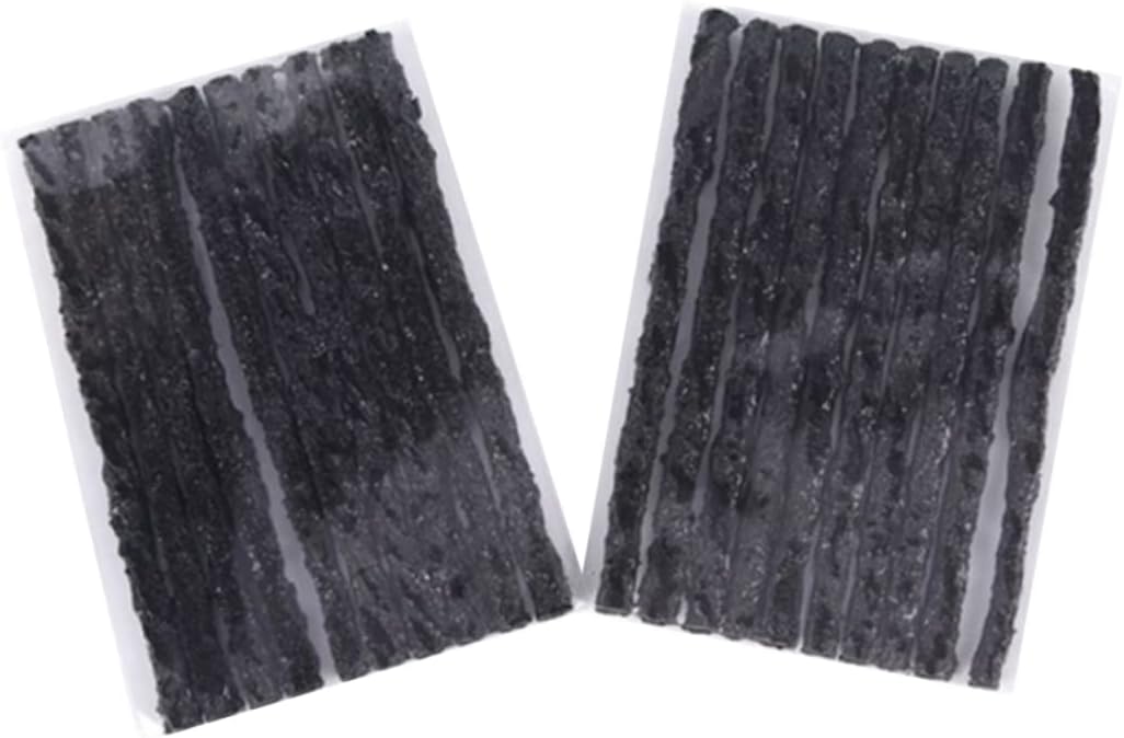 ERINGOGO 150 Uds. Herramienta de reparación de neumáticos, cuerda de reparación de pinchazos de neumáticos de cinta negra, línea de reparación de