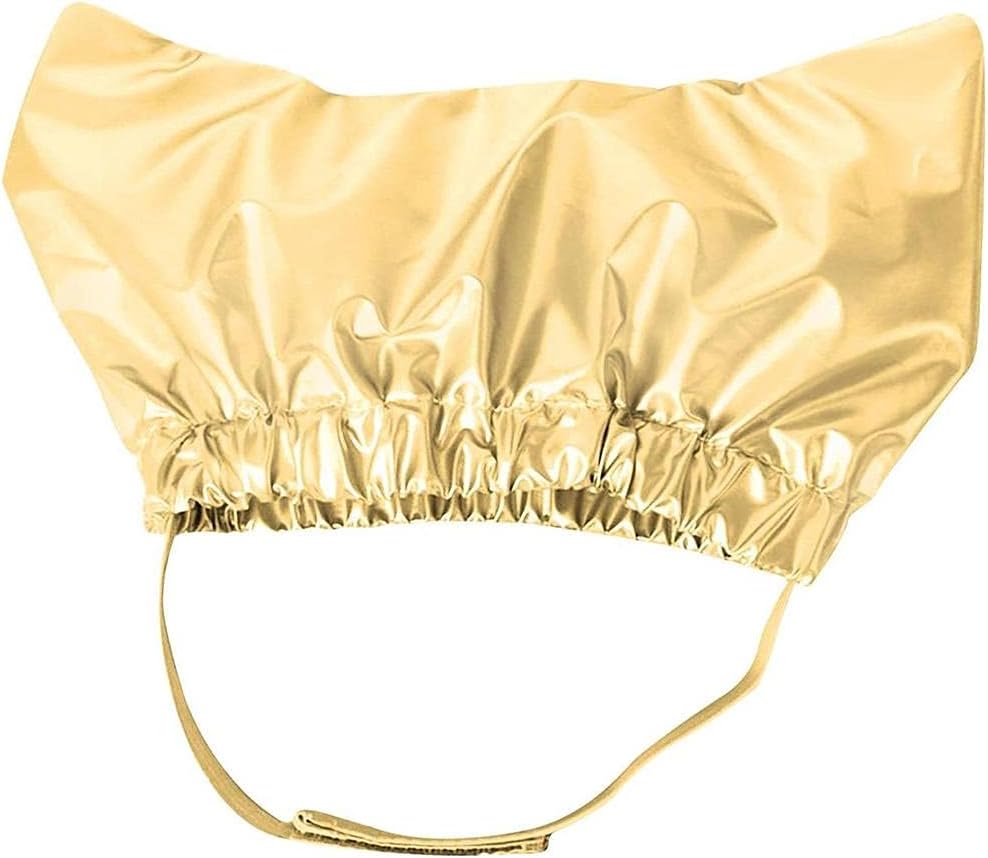 Sombreros para perros, gorras de ducha para mascotas, impermeables, ajustables, con banda de goma larga, orejeras para perros o gatos, color dorado