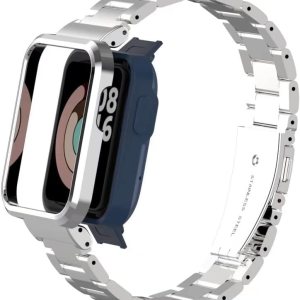 T-BLUER Compatible con Xiaomi Mi Watch LiteRedmi Watch Lite, correa de repuesto de metal de acero inoxidable compatible con Xiaomi Mi Watch T-BLUER Compatible con Xiaomi Mi Watch LiteRedmi Watch Lite, correa de repuesto de metal de acero inoxidable compatible con Xiaomi Mi Watch