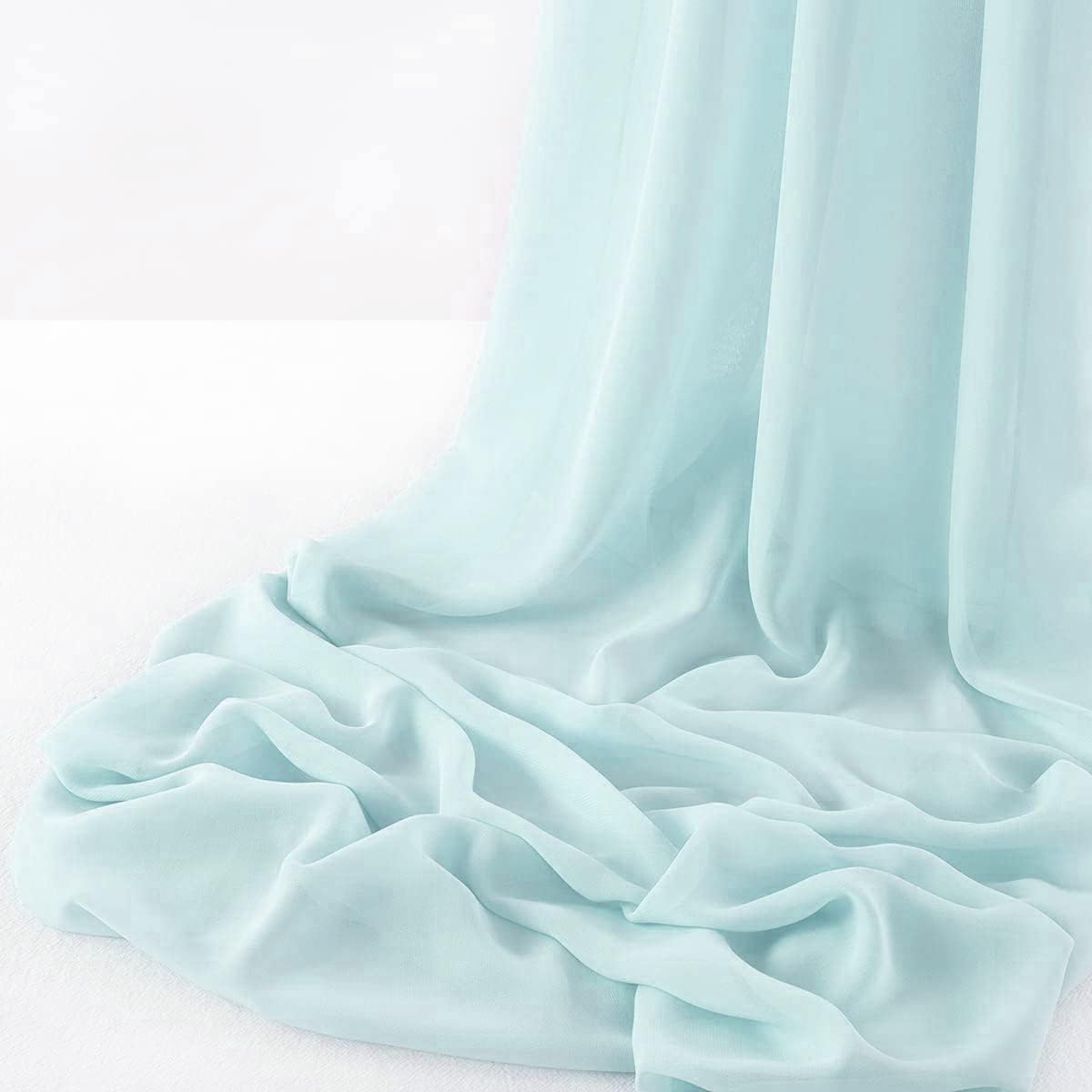 MDS – Paquete de 10 yardas de tela de gasa sólida para novia, perno de tela transparente vintage para vestido de novia, decoración de bricolaje,