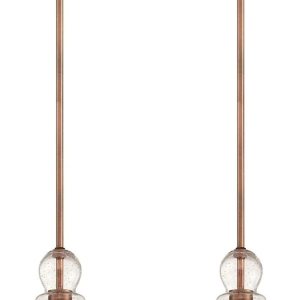 Ciata Lighting – Mini base de luz colgante ajustable para interiores de 1 luz – Lámpara colgante de cobre lavado – Lámparas colgantes para Ciata Lighting – Mini base de luz colgante ajustable para interiores de 1 luz – Lámpara colgante de cobre lavado – Lámparas colgantes para