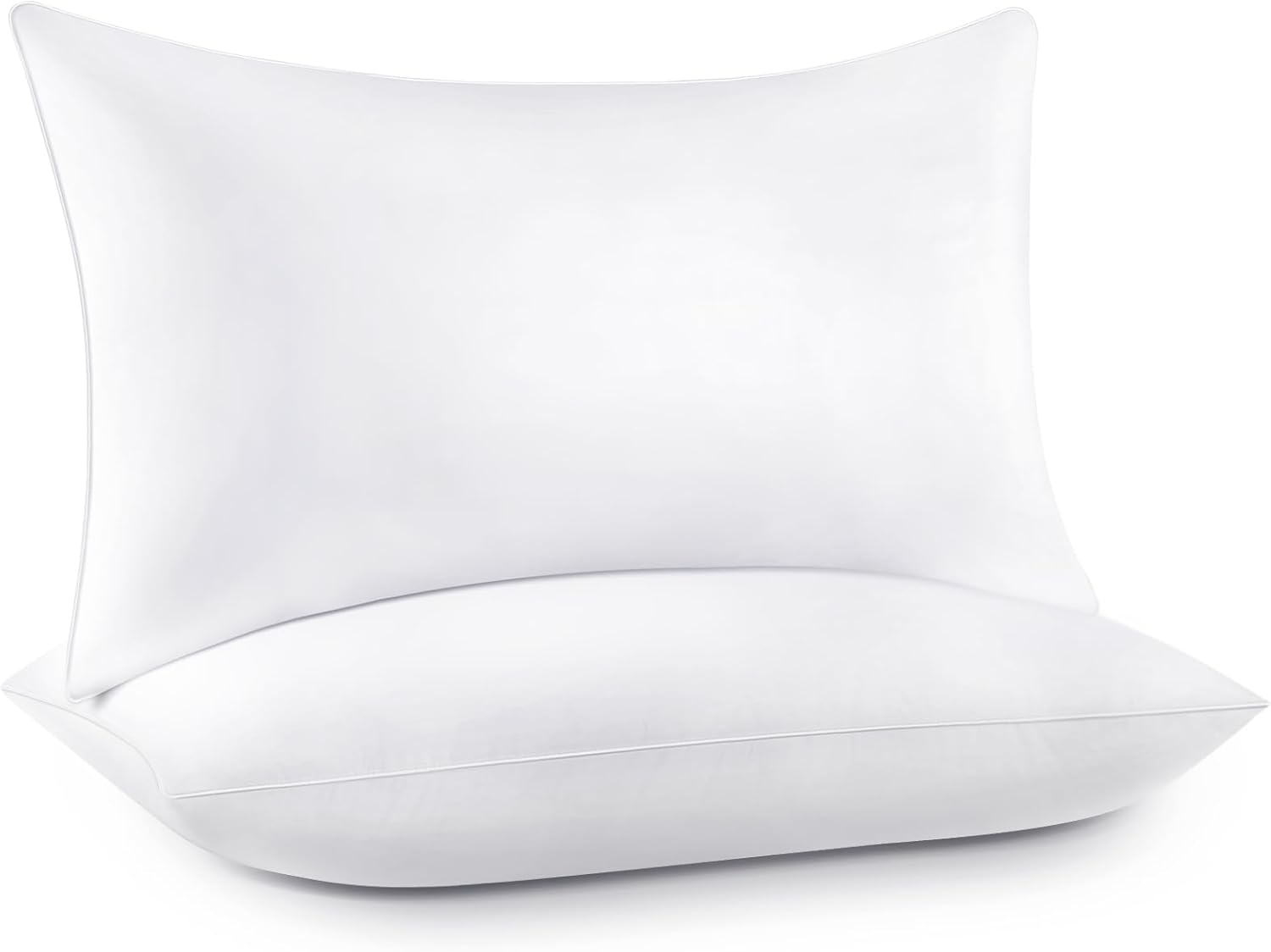 Almohadas de cama para dormir, almohadas alternativas de plumón, blancas, relleno de microfibra, juego de almohadas King de 2,20 x 36 pulgadas,