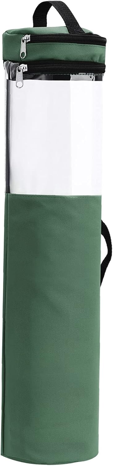 TITA-DONG Bolsa de almacenamiento de papel de regalo, organizador de papel de regalo con asas y cremallera que se adapta a 40 rollos con sección