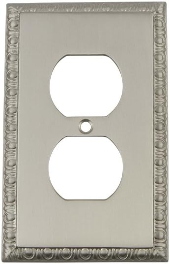 Nostalgic Warehouse Egg & Dart Deco – Cubierta para interruptor de toma de corriente eléctrica
