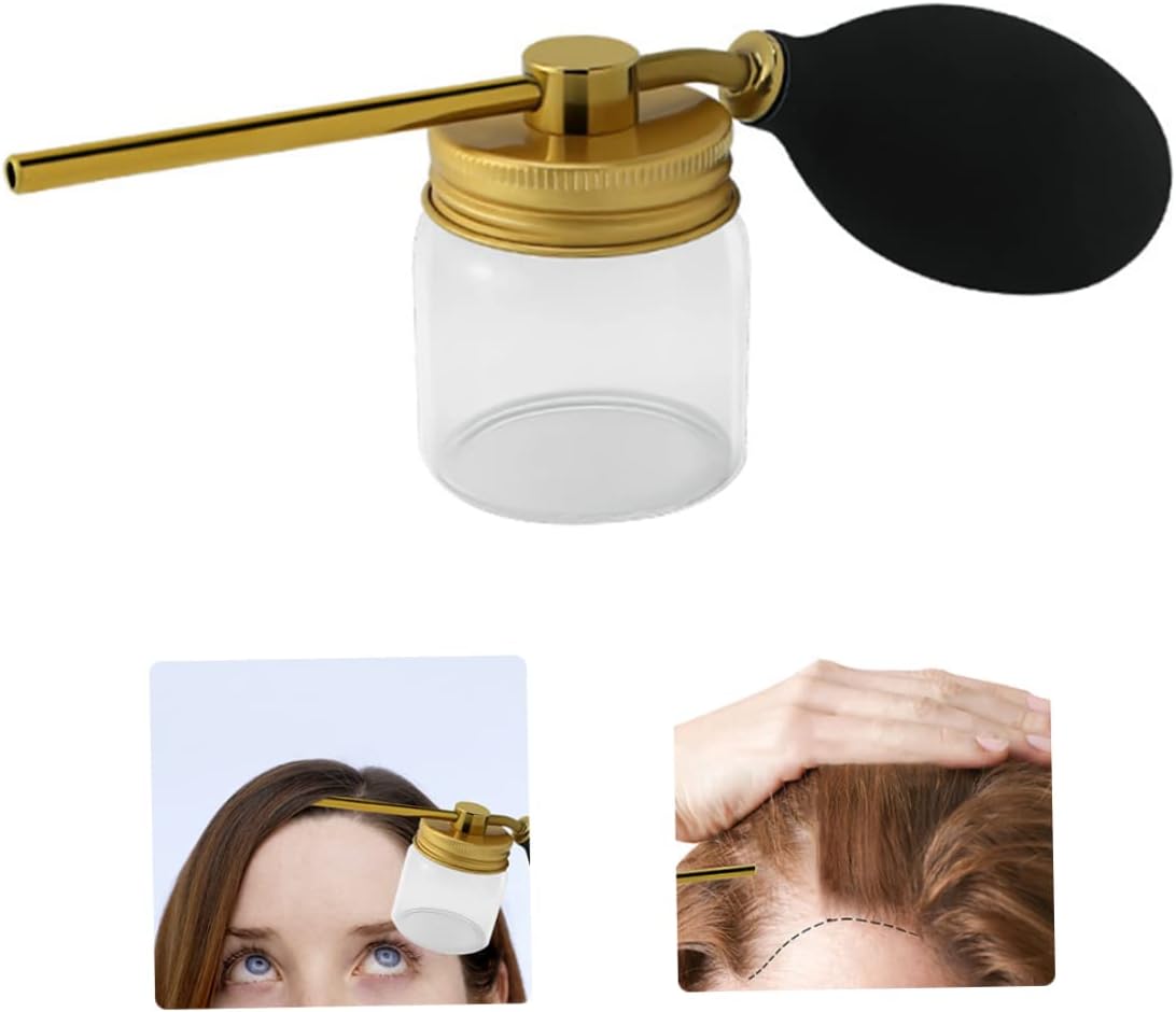 Botella de spray de fibra para el cabello, aplicador de precisión, boquilla espesante, contenedor de polvo de crecimiento tranparente para aplicador