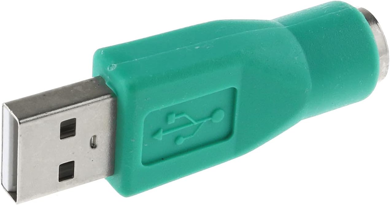Adaptador USB a PS2 2 unids verde PS2 hembra a USB macho adaptador convertidor para ratón y teclado