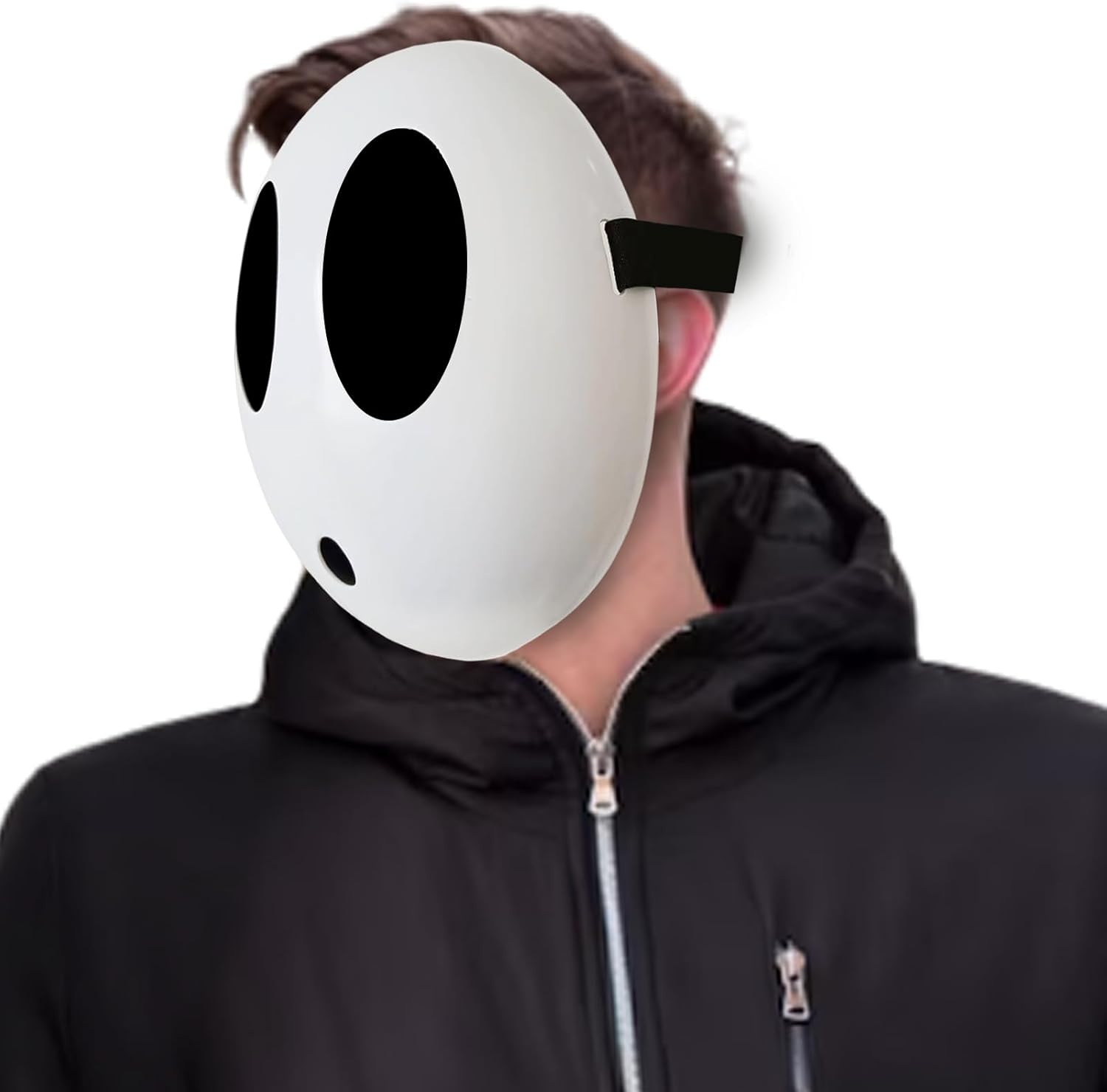 Máscara de chico tímido, máscara de anime blanca, máscara de Halloween, máscara divertida para disfraz de Halloween, accesorios de cosplay