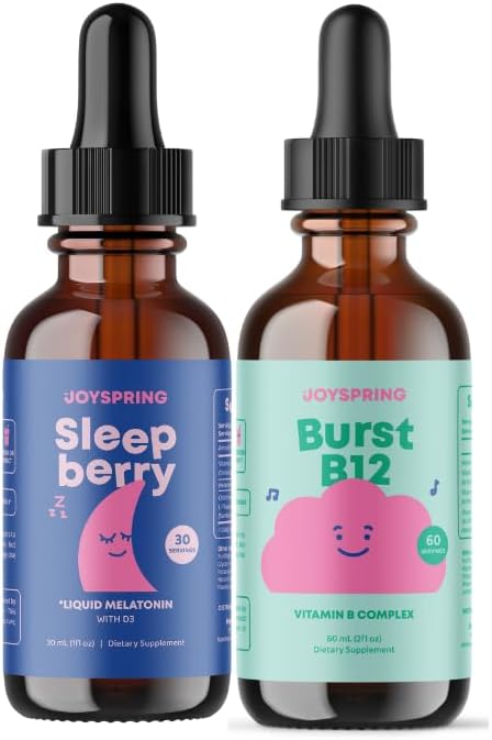 JoySpring SleepBerry y Vitamina B Complejo Líquido para Niños