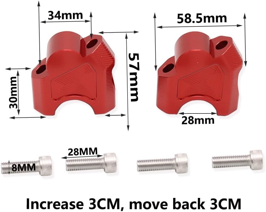 EKSED Elevadores de manillar de motocicleta para B-enelli 752S BJ500 TRK502 TRK502X TRK502C TRK 502 X C TRK251 TRK 251 Riser Up Back Moves Kit de
