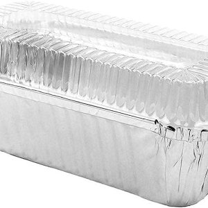 Paquete de 50 moldes desechables de papel de aluminio de 1 libra, moldes para hornear con 50 tapas Paquete de 50 moldes desechables de papel de aluminio de 1 libra, moldes para hornear con 50 tapas