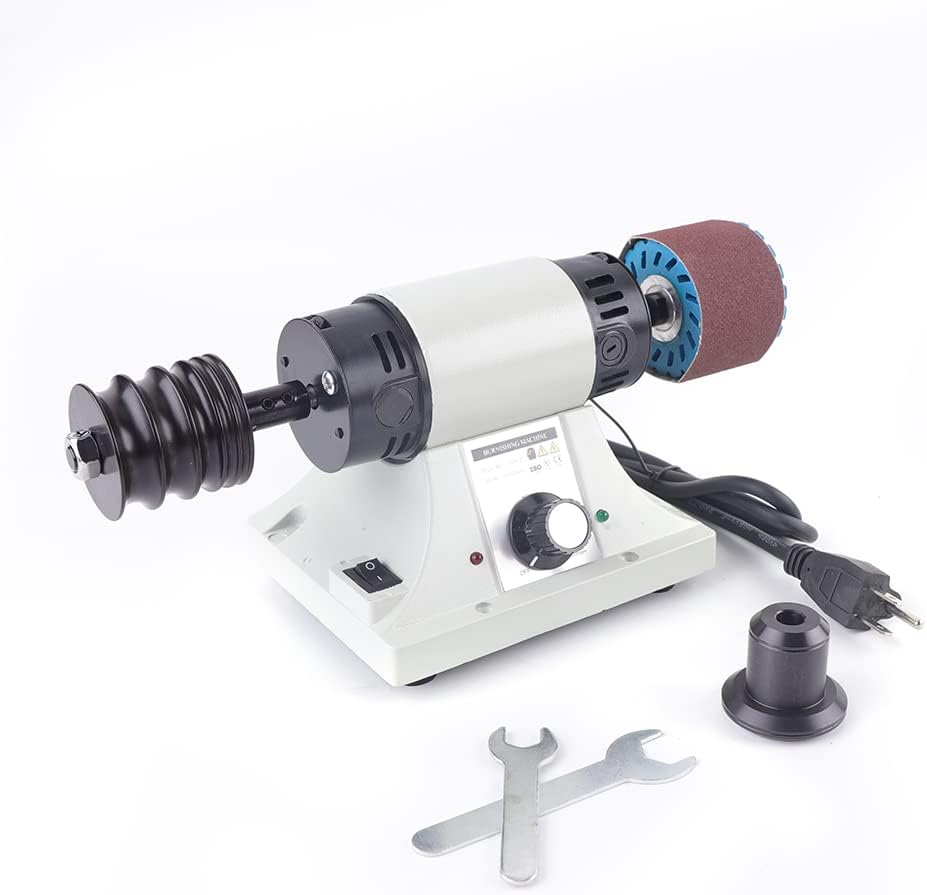 Bruñidor de cuero, herramienta de pulido de cuero de 110 V, máquina profesional de pulido de borde de cuero, 8000 rpm ajustable, máquina de pulido