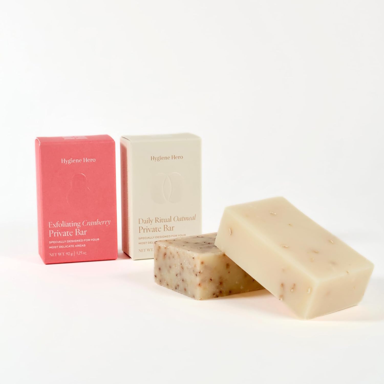 Jabón exfoliante de arándanos y rituales diarios de avena privada de 3.25 oz  92 g  Gel de baño para manchas oscuras, zonas íntimas, axilas  Juego