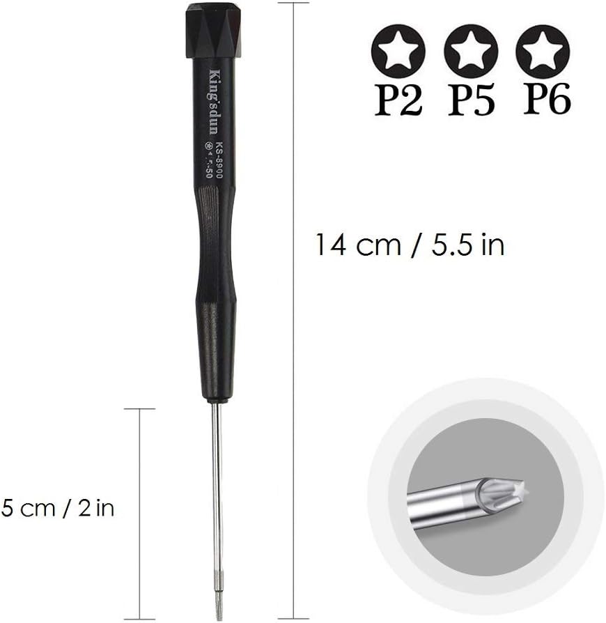 Juego de 3 destornilladores Pentalobe, Uacen 5 Point 0.8 1.2 1.5 Juego de destornilladores de precisión o P2 P5 P6 o TS1 TS4 TS5 para Apple iPhone,