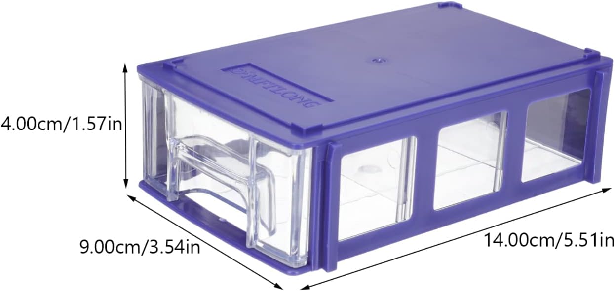 Zerodeko Caja de almacenamiento de cajones de 4 piezas, organizador electrónico, organizador de uñas, mini contenedor de herramientas, organizador