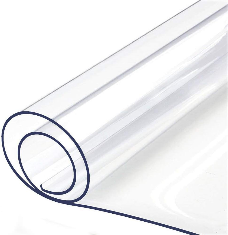 BigHala Protector de mesa de madera para muebles, manteles de plástico transparente lavable, funda protectora para escritorio, vinilo de PVC,