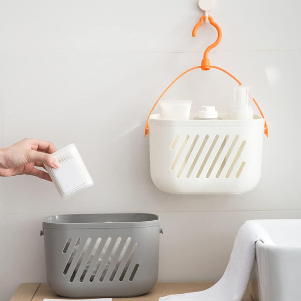 DOITOOL Organizador de ducha colgante, cesta de ducha colgante de plástico con ganchos, cestas de ducha para ducha interior, baño, organización,