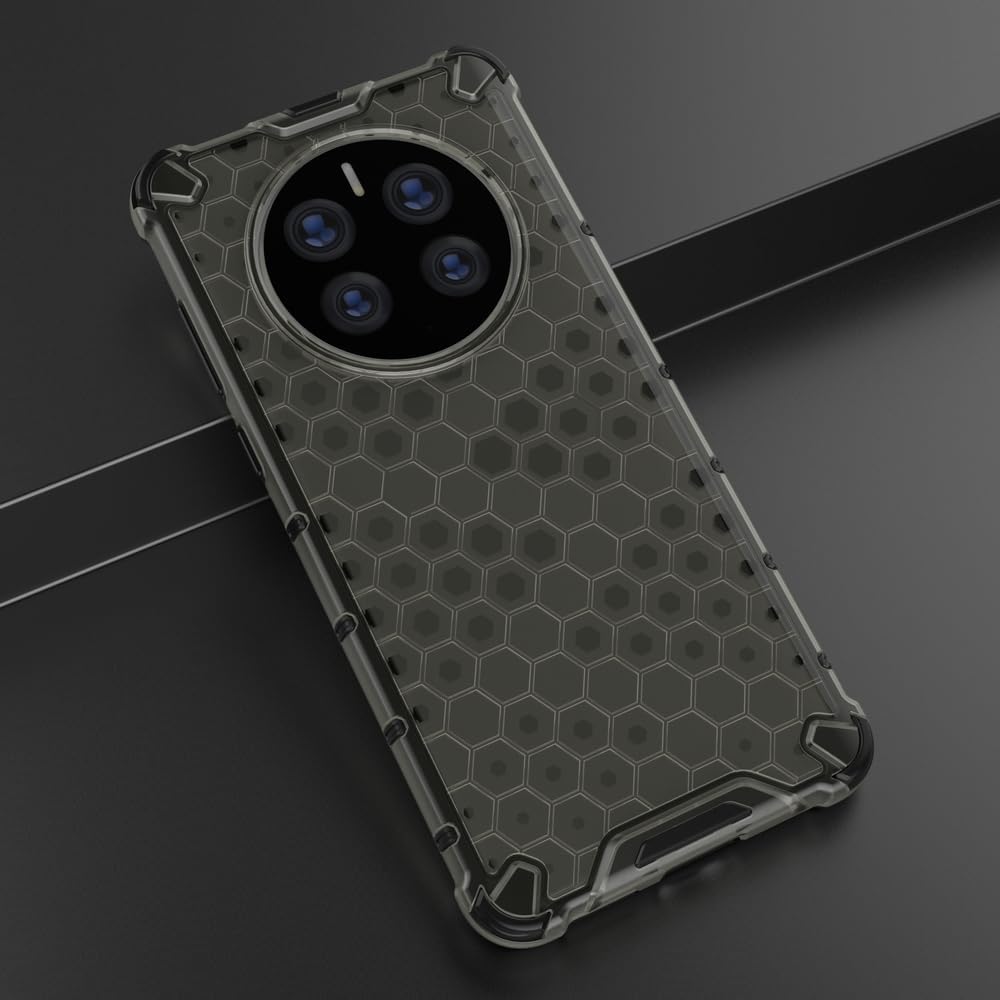Funda para Huawei Mate 50 Pro, funda para Huawei Mate 50 Pro Honeycomb Anti-Drop Shock-Absorbing Case Negro