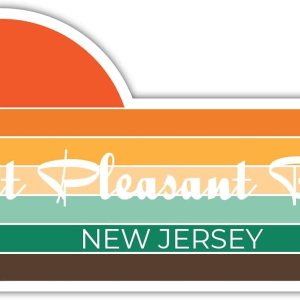 Point Pleasant Beach New Jersey – Imán para nevera (4 x 2.25 pulgadas), diseño estético retro vintage de los años 70 Point Pleasant Beach New Jersey – Imán para nevera (4 x 2.25 pulgadas), diseño estético retro vintage de los años 70