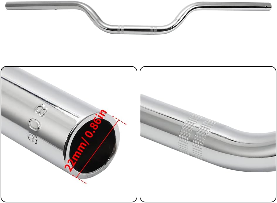 78 “0.866 in arrastre estilo barra manillar para Honda Kawasaki Suzuki Yamaha Ducati APRILLA BUELL