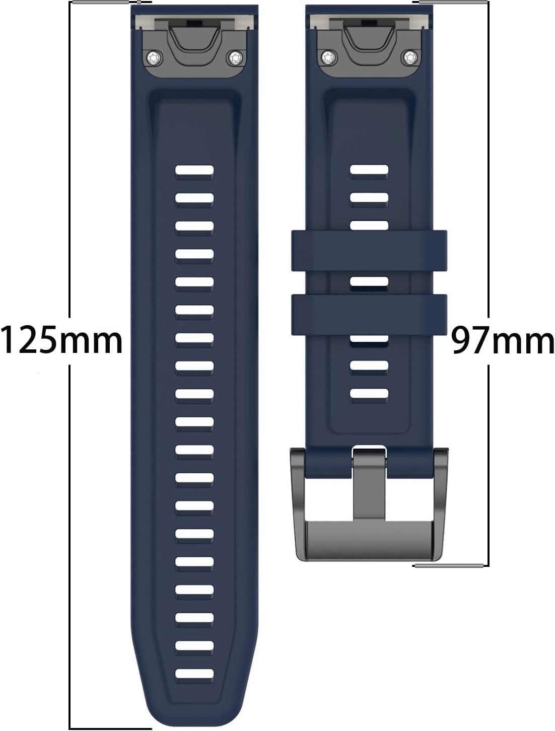 Watch Band Compatible for Garmin Fenix 7XFenix 6XFenix 5XFenix 5X PlusFenix 6XFenix 6X Pro Soft Silicone Sport Watch Strap