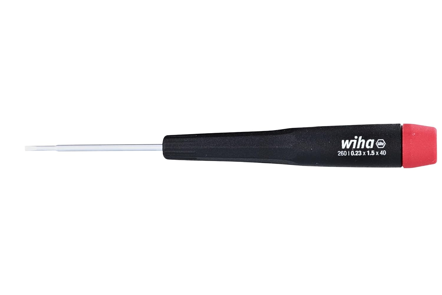 Wiha 26015 Destornillador ranurado con mango de precisión, 0.059 x 1.575 in
