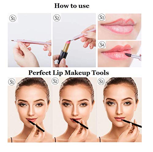 Exquisitos aplicadores profesionales de pinceles de labios, pinceles retráctiles, herramienta de pincel de maquillaje brillante para lápiz labial