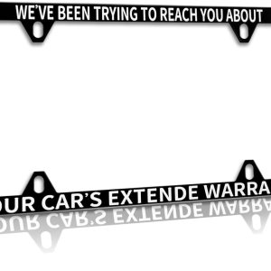 1 paquete de marcos divertidos para placa de matrícula, con texto gracioso, de acero inoxidable, a prueba de óxido, con 4 agujeros y tornillos, 1 paquete de marcos divertidos para placa de matrícula, con texto gracioso, de acero inoxidable, a prueba de óxido, con 4 agujeros y tornillos,