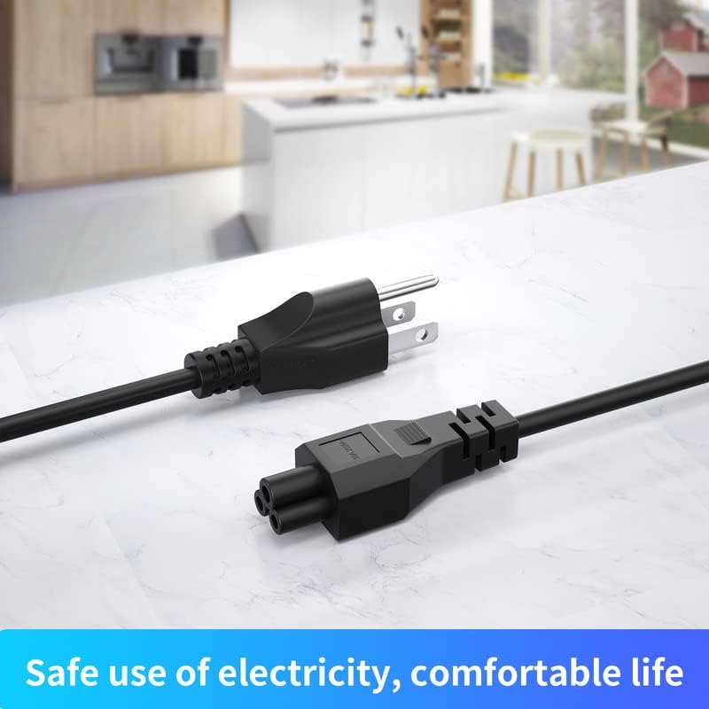 Paquete de 3 cables de alimentación de TV de 4 pies (3.9 ft), cable de alimentación de 3 clavijas Mickey Mous de repuesto para LG LCD LED Smart TV