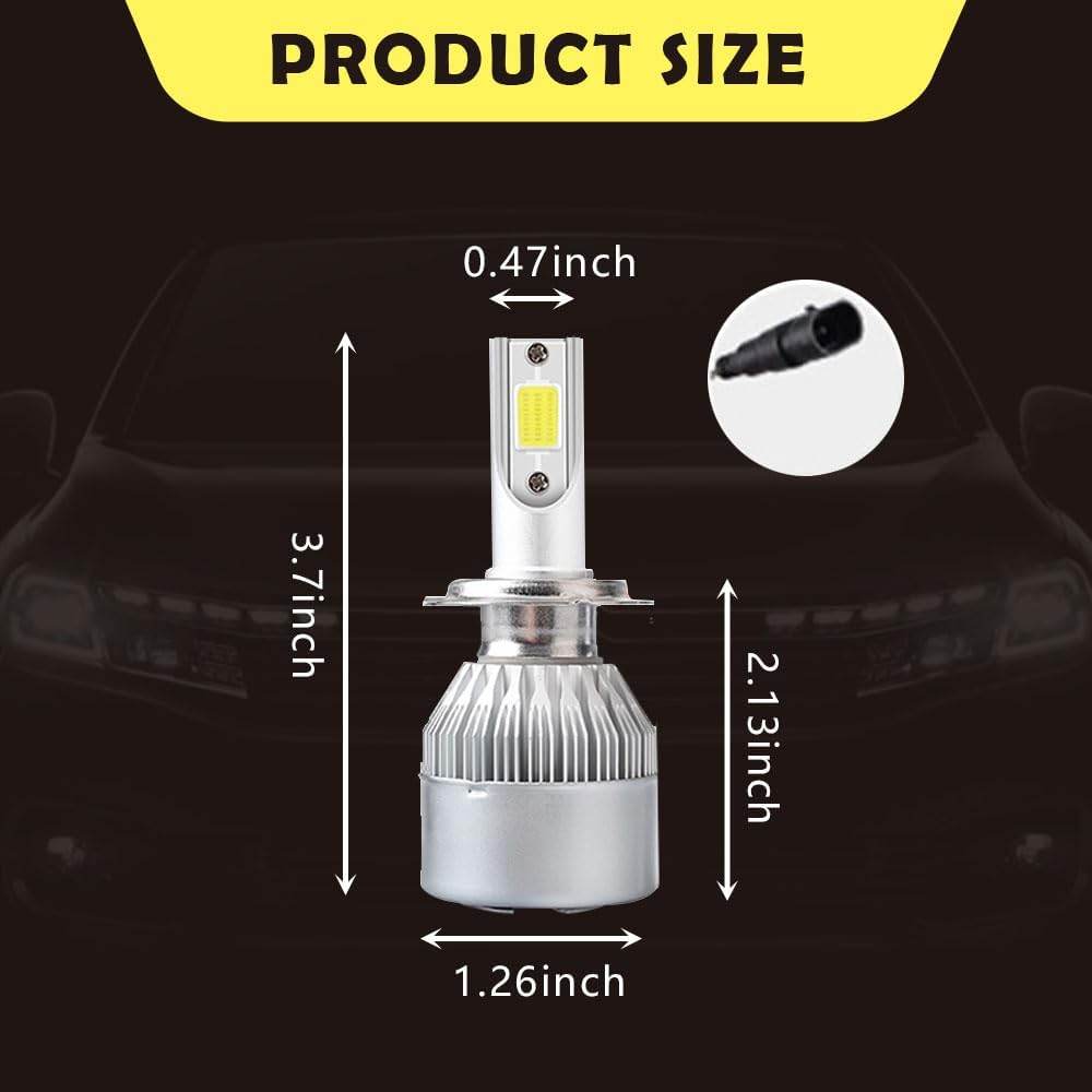 Fogfar 2 bombillas LED de repuesto H11H8H9 para automóvil, bombillas LED, kit de conversión de luces impermeables para automóvil, luz blanca fría