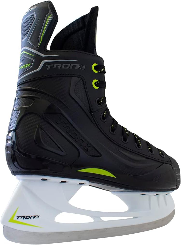 TronX Stryker 2.0 – Patines de hockey sobre hielo para hombres mayores, adolescentes y niños, todos los tamaños para adultos y jóvenes, ideales para