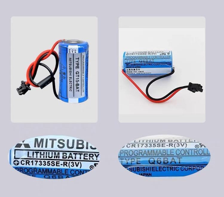 Paquete de 4 batería de litio Q6BAT CR17335SE-R (3V) para controlador programable del sistema QNS