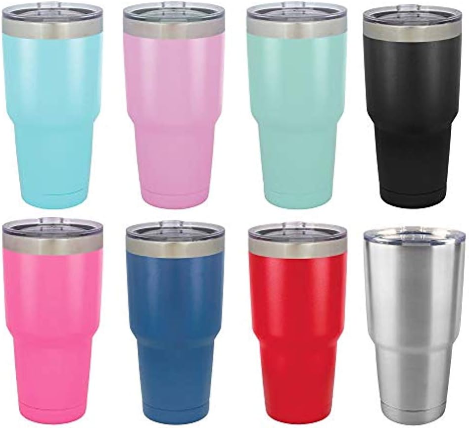 NO PROB-LLAMA – Vaso morado de 30 onzas con popote y tapa superior deslizante, taza de viaje de acero inoxidable  Comparar con Yeti Rambler