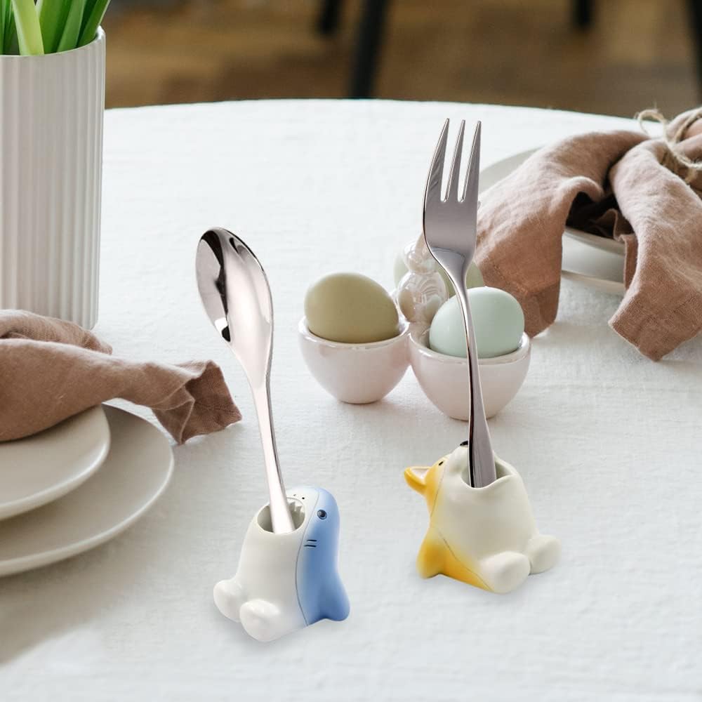 2 mini soportes para cepillos de dientes, divertido soporte para cepillo de dientes de animales de dibujos animados, soporte para bolígrafo único