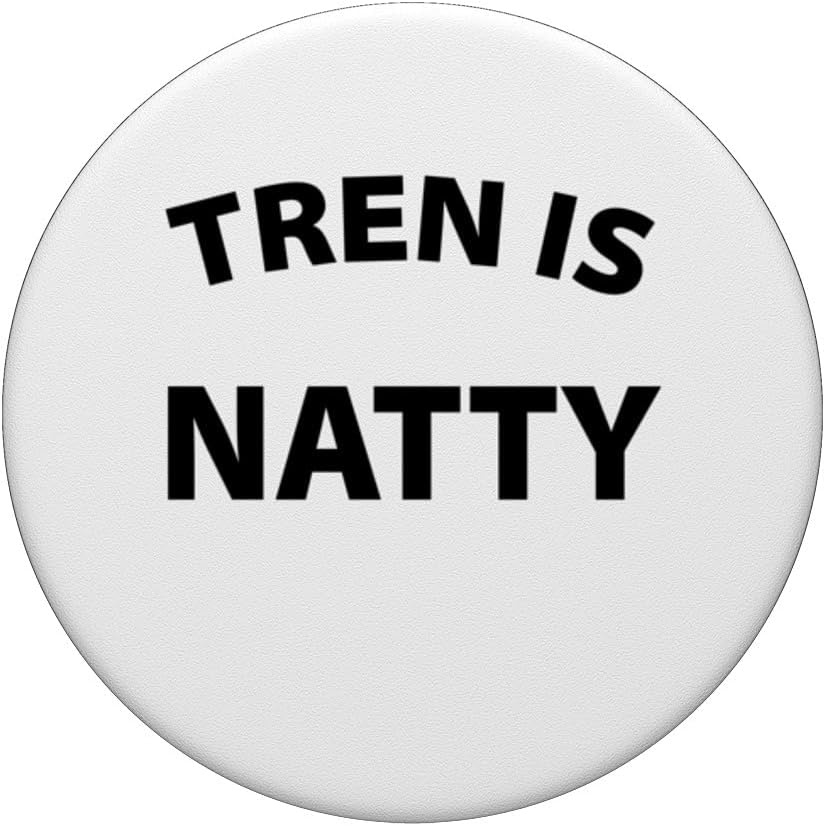 Tren Is Natty Funny Bodybuilding Design Gym Workout Muscular PopSockets Swappable PopGrip