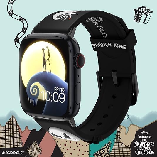 The Nightmare Before Christmas – Colección de correas de reloj inteligente con licencia oficial, compatible con todos los tamaños y series de Apple