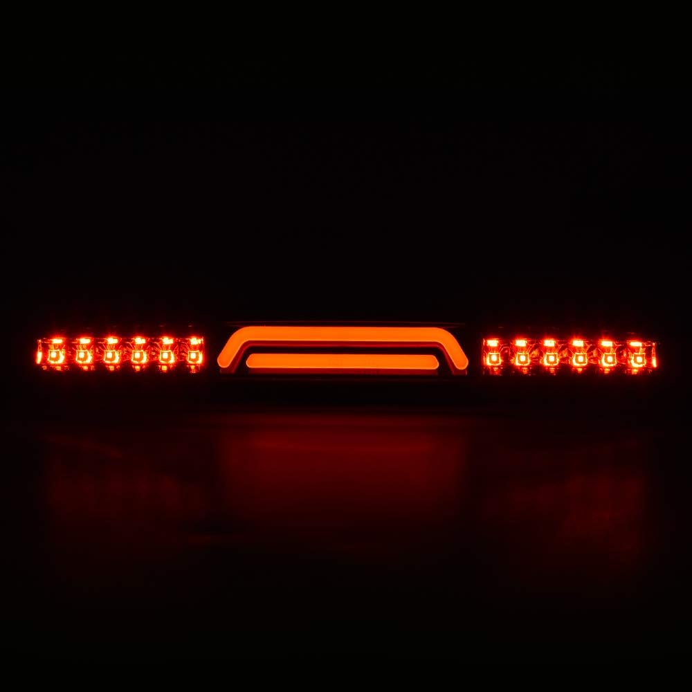 PIT66 Barra LED de tercera luz de freno, compatible con Dodge Ram 2500 3500 2003-2006 Tercera luz de freno de carga con lente roja carcasa cromada