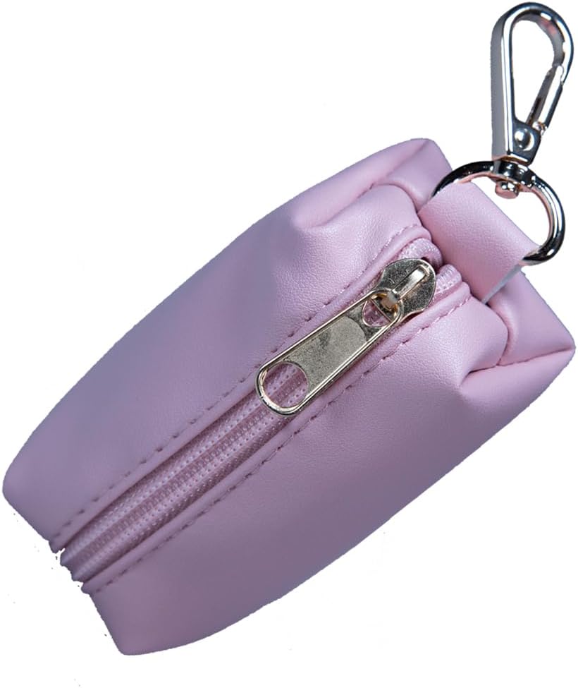 Dispensador de bolsas de pañales portátil rosa, 100 bolsas de pañales perfumadas y compostables con aroma a rosas, bolsas de basura para pañales a
