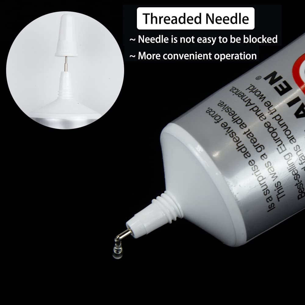 B-7000 – Pegamento B7000 de 3.7 fl oz, adhesivo industrial multiusos de alto grado B7000, adhesivos transparentes semifluidos adecuados para