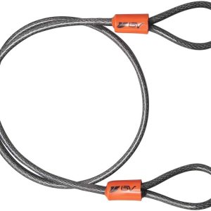 BV Cable de bloqueo de bicicleta de 2.5 pies con bucles, cable de acero trenzado resistente a los cortes de 0.197 in (316 pulgadas), versátil y BV Cable de bloqueo de bicicleta de 2.5 pies con bucles, cable de acero trenzado resistente a los cortes de 0.197 in (316 pulgadas), versátil y