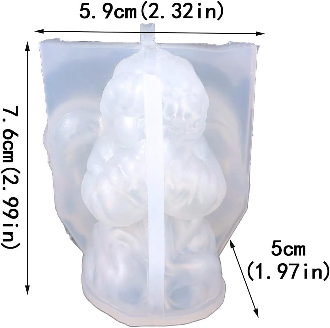 Surakey Moldes de silicona de alas de ángel, molde de resina epoxi tallada en 3D, molde para velas de estatua pequeña tallada en 3D, para hacer