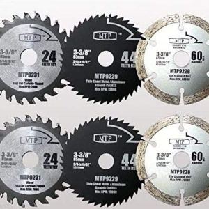 6 hojas de sierra circular de diamante madera y metal de 3-38 pulgadas para Rockwell Versacut Versa Cut Rk3440k, Makita 3-38 pulgadas inalámbrico 6 hojas de sierra circular de diamante madera y metal de 3-38 pulgadas para Rockwell Versacut Versa Cut Rk3440k, Makita 3-38 pulgadas inalámbrico