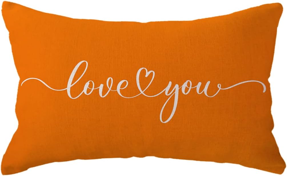 Love You – Fundas de almohada lumbar, regalo de amor para parejas, aniversario, boda, compromiso, día de San Valentín, cita de amor, fundas de