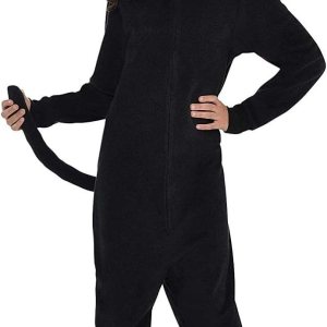 Amscan Zipster – Disfraz de gato negro con capucha para niñas, talla S, con capucha Amscan Zipster – Disfraz de gato negro con capucha para niñas, talla S, con capucha