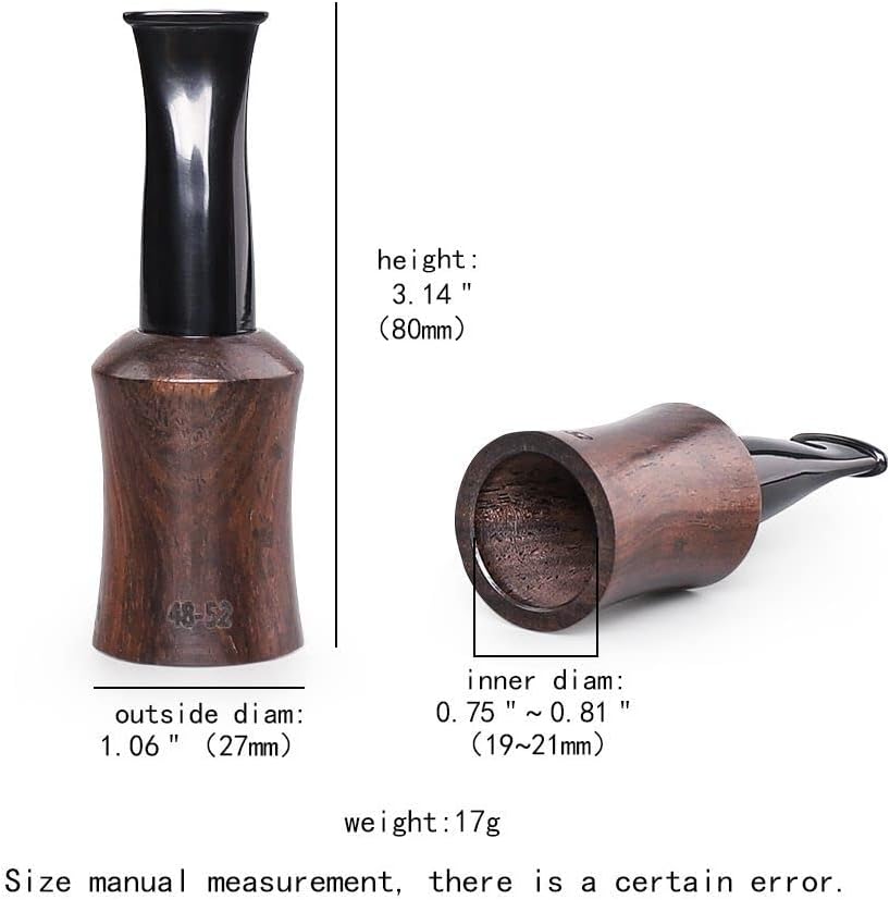 Ebony – Boquilla de madera para cigarros portátil, tamaño 48-52
