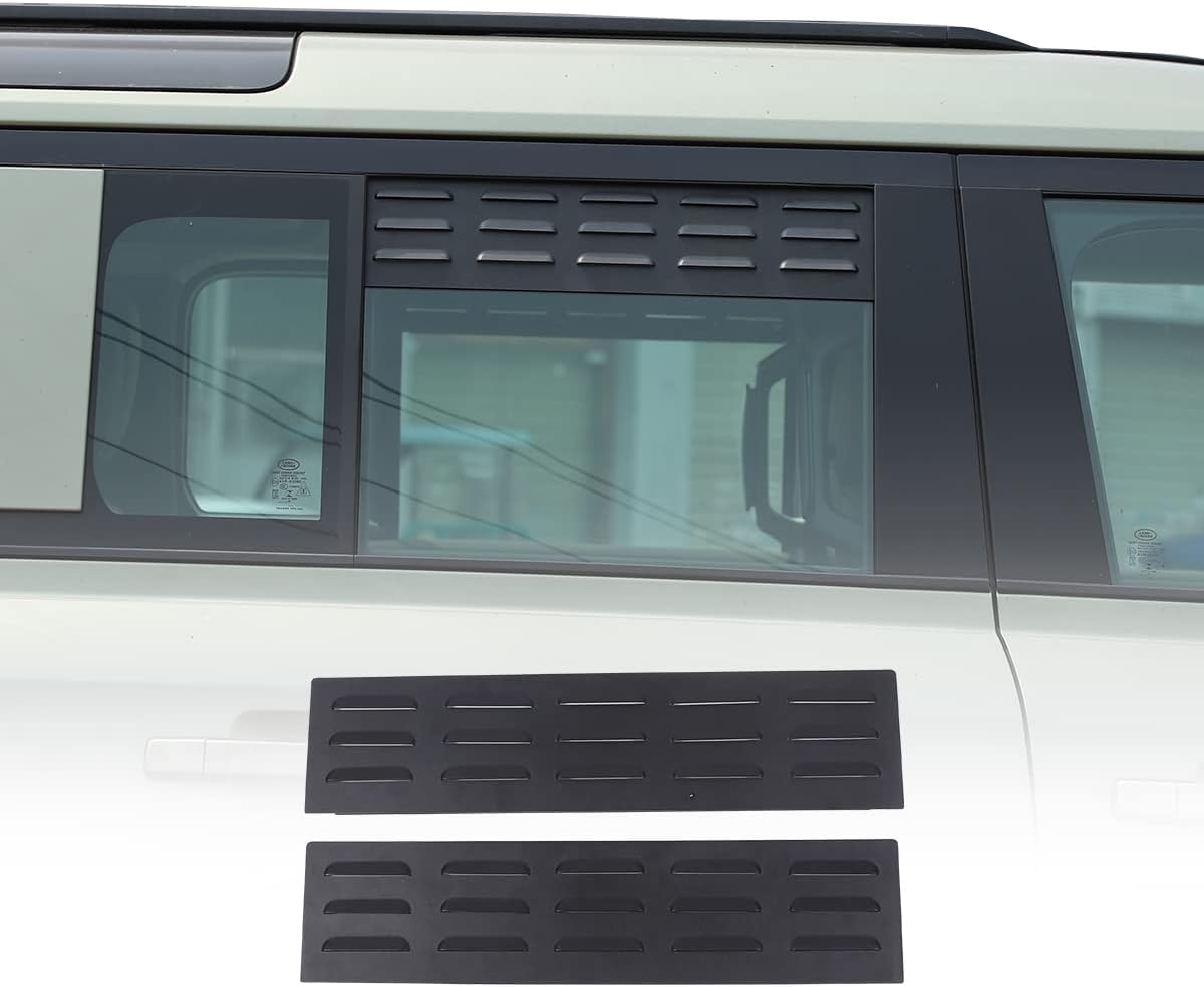 Cubierta de rejilla de ventilación de aleación de aluminio (puertas de 2 fila) para Land Rover Defender 110 130 2004-2023, accesorios exteriores
