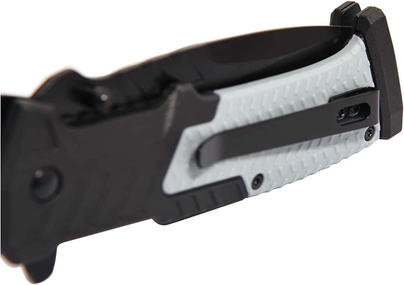 S-TEC Cuchillo plegable asistido de la serie Recon de 8.25 pulgadas con ABS y mango de goma, varios estilos y colores para elegir, (TS014 gris claro)