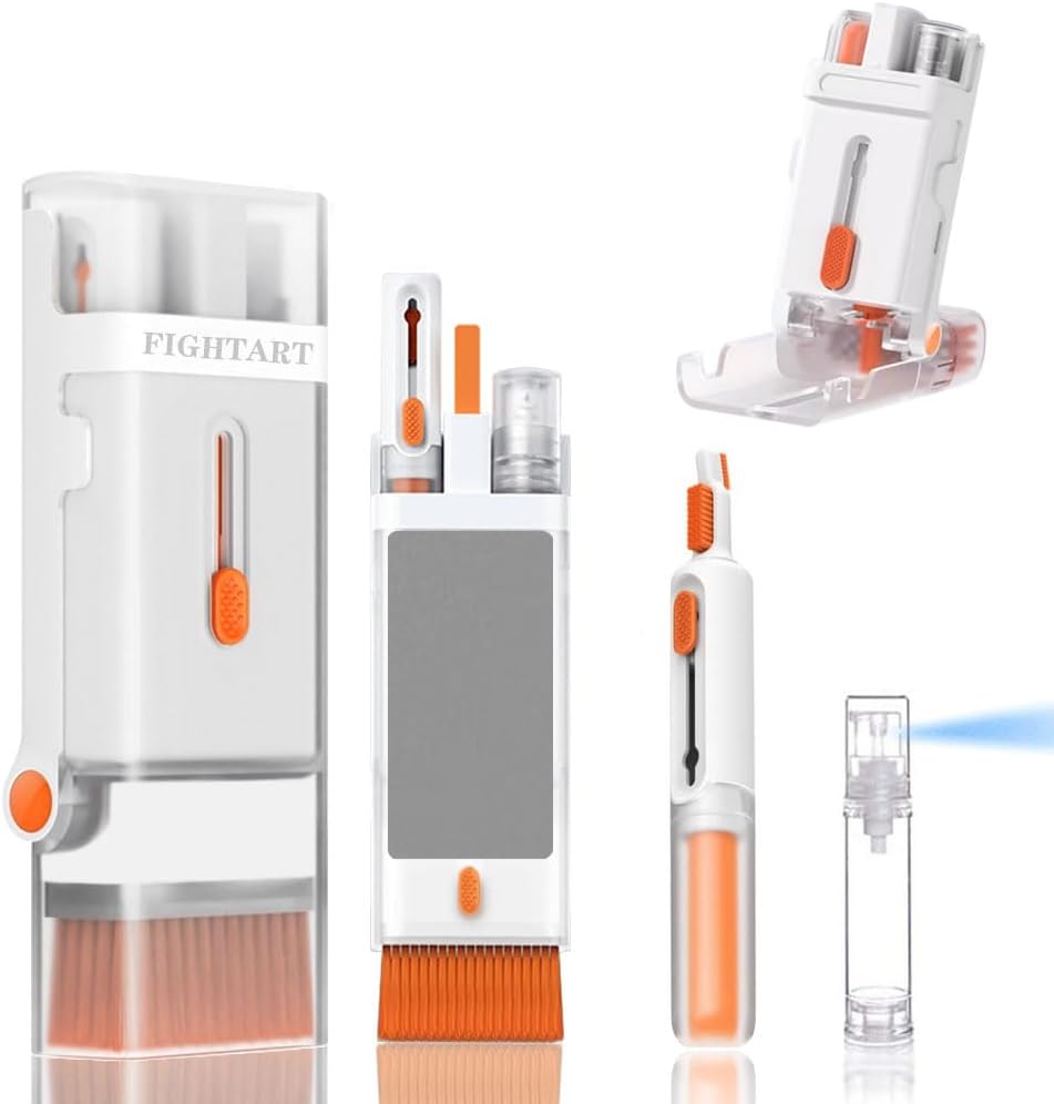 FA FIGHTART Kit limpiador de teclado de pantalla portátil Herramienta de limpieza electrónica Lente de cámara de TV Limpiador de computadora Paño de