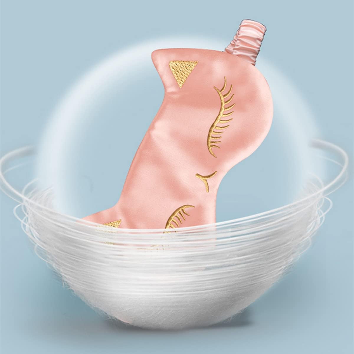 ADESUGATA 2 cubrebocas para dormir, lindo cubrebocas de seda para dormir, ligeros, ajustables, para mujeres y hombres, para dormir en la siesta de