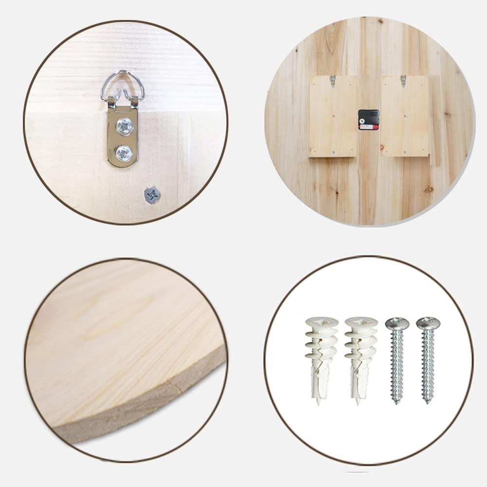 DesignQ Reloj de pared de madera moderno con diseño de fractal brillante sobre negro, grande, decorativo, moderno, reloj de pared de gran tamaño