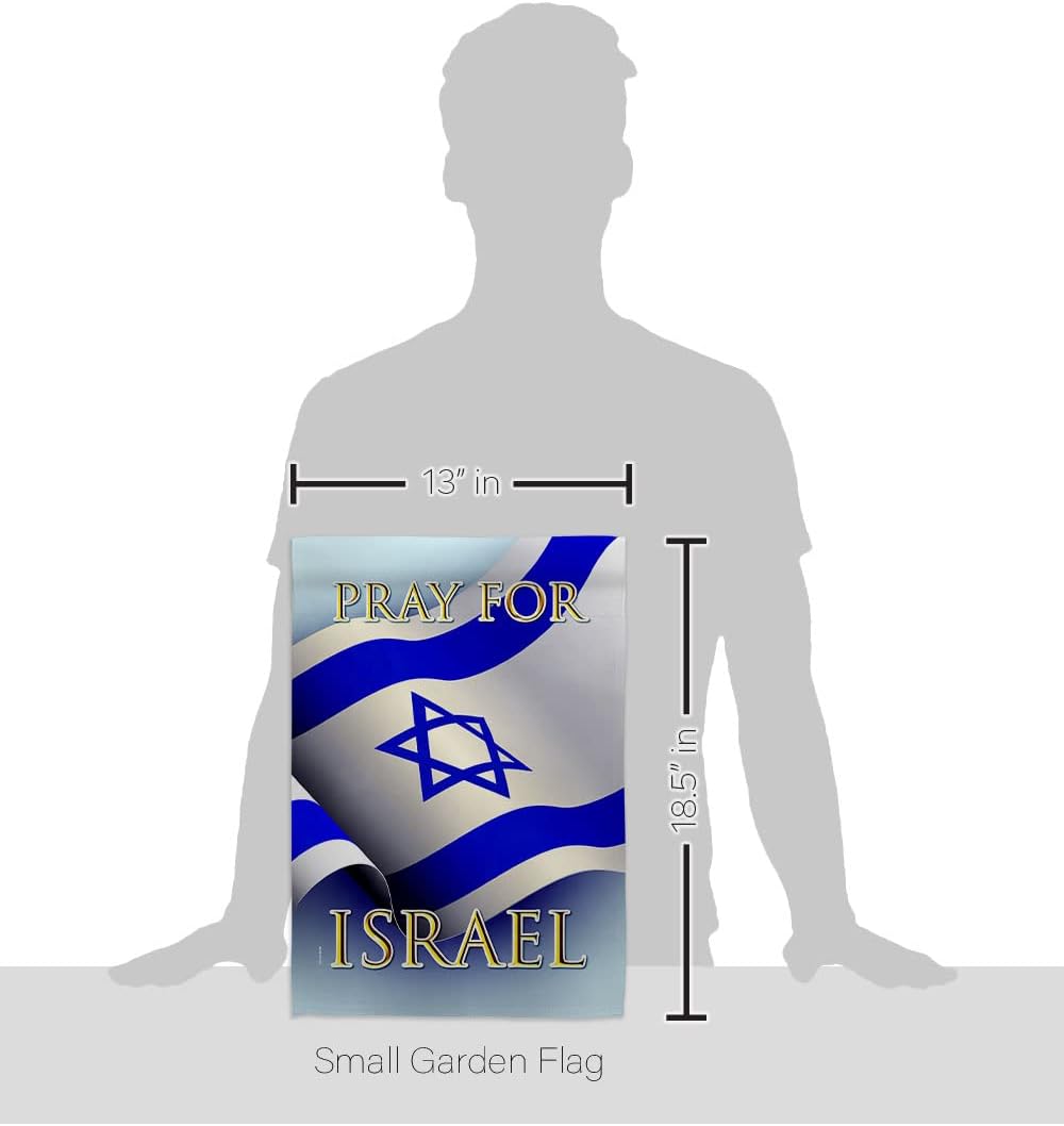 Pray for Israel – Juego de clavijas de madera con barra de madera para decoración del hogar, pancarta, poste para habitación, pequeño para colgar en